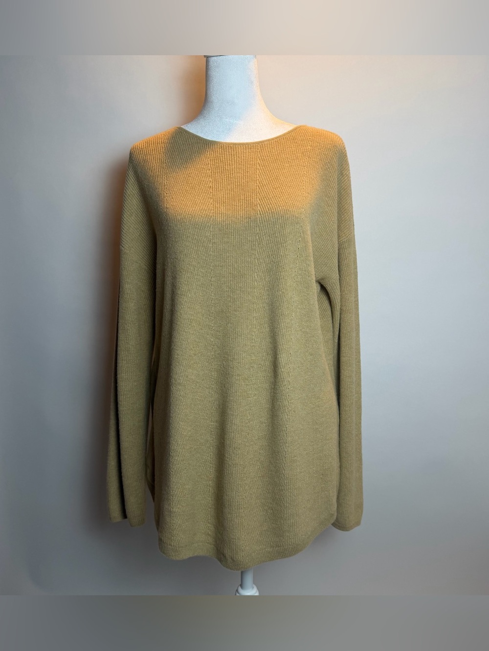 Talbots Camel Scoopneck Knit Sweater